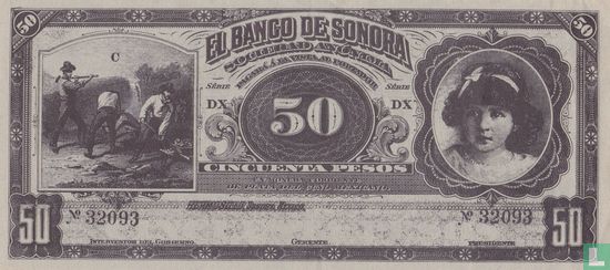 Sonora 50 pesos  - Afbeelding 1