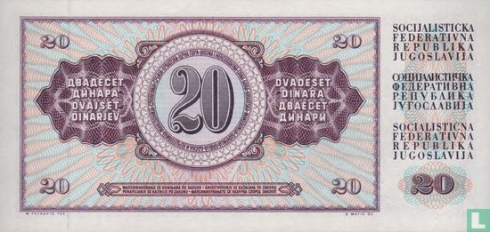 Jugoslawien 20 Dinara 1978 - Bild 2