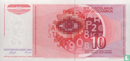Joegoslavië 10 Dinara 1990 - Afbeelding 2