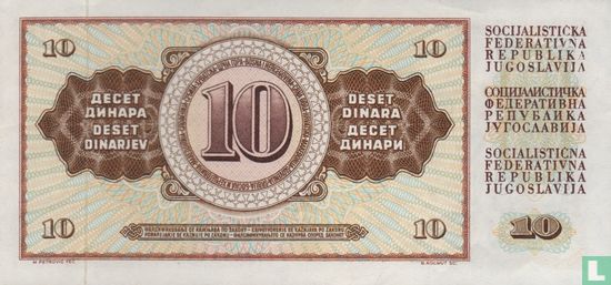 Yougoslavie 10 dinars - Image 2