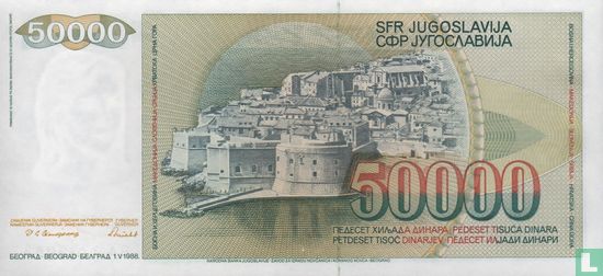 Yougoslavie 50 000 dinars - Image 2