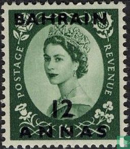 Queen Elizabeth II, with overprint