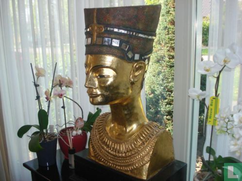 Nefertiti hout/stenen Egyptische buste - Image 1