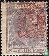 Alfonso XII, with overprint