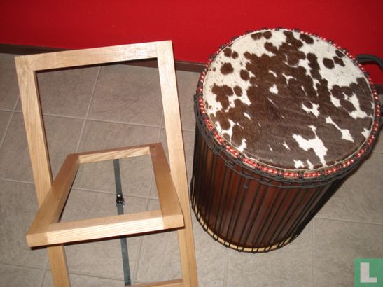 Navajo 'Djun-Djun' drum/trommel met standaard - Afbeelding 2
