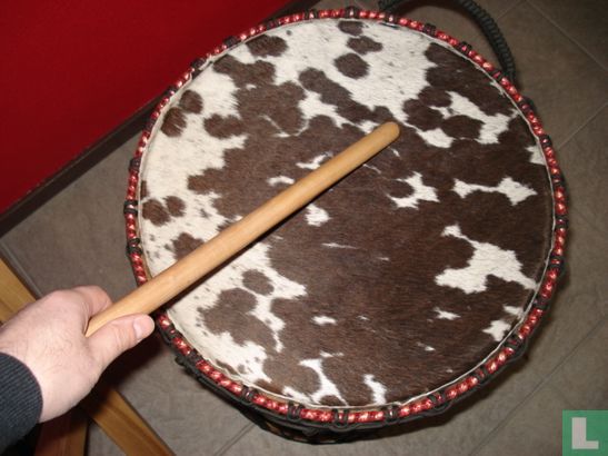 Navajo 'Djun-Djun' drum/trommel met standaard - Afbeelding 3