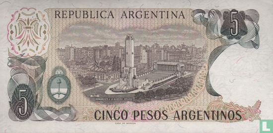Argentinien 5 Pesos Argentinos 1983 - Bild 2