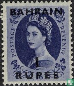Koningin Elizabeth II, met opdruk - Afbeelding 1