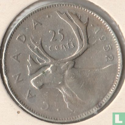 Canada 25 cents 1952 - Afbeelding 1
