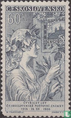 40 years Czechoslovakian stamps