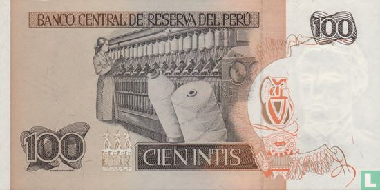 Pérou 100 Intis - Image 2