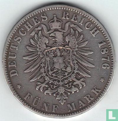Hamburg 5 mark 1876 - Afbeelding 1