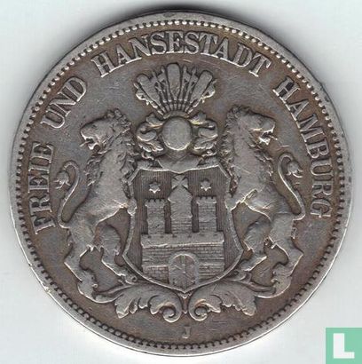 Hamburg 5 mark 1876 - Image 2