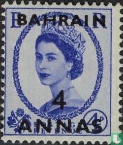 Queen Elizabeth II, with overprint