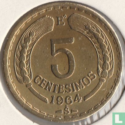 Chili 5 centesimos 1964 - Image 1