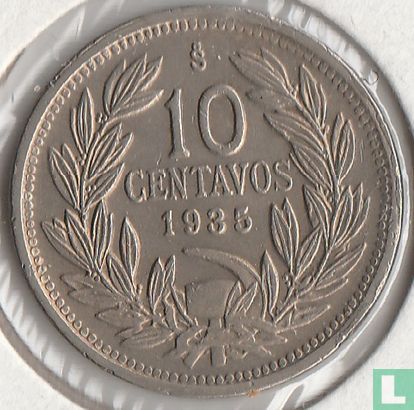 Chili 10 centavos 1935 - Afbeelding 1