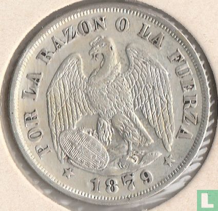 Chile 20 centavos 1879 (type 2) - Image 1