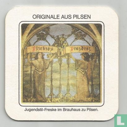 Jugendstil-Freske im Brauhaus zu Pilsen. - Afbeelding 1