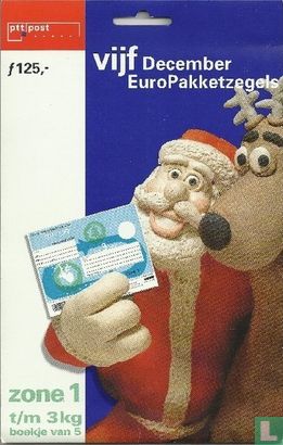 Fünf Dezember-Euro-Paketmarken
