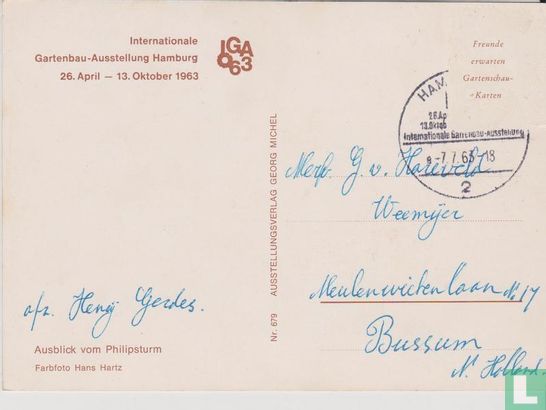 Internationale Gartenbau-Ausstellung Hamburg 26. April - 13. Oktober 1963 - Afbeelding 2