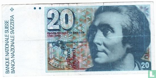 Zwitserland 20 Franken 1990 - Afbeelding 1