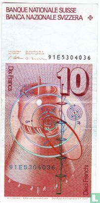 Zwitserland 10 Franken 1991 - Afbeelding 2