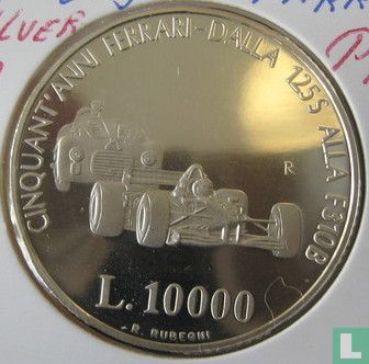 San Marino 10000 lire 1998 (PROOF) "50th anniversary of Ferrari" - Afbeelding 2