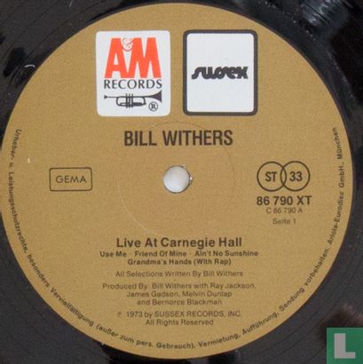 Bill Withers Live at Carnegie Hall - Afbeelding 3