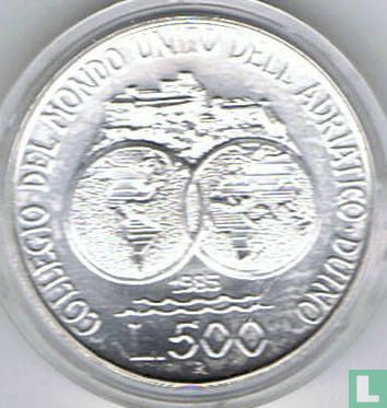 Italië 500 lire 1985 "United World College of the Adriatic in Duino" - Afbeelding 1