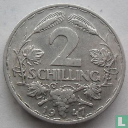 Austria 2 schilling 1947 - Image 1