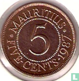 Mauritius 5 cents 1987 - Image 1