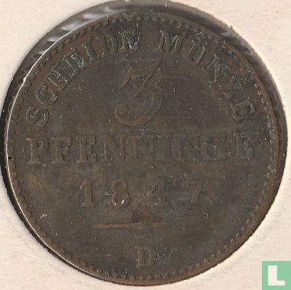 Prusse 3 pfenninge 1847 (D) - Image 1