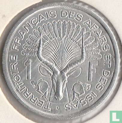 Territoire français des Afars et des Issas 1 franc 1975 - Image 2