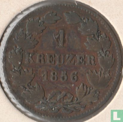 Baden 1 kreuzer 1856 (type 2) - Image 1