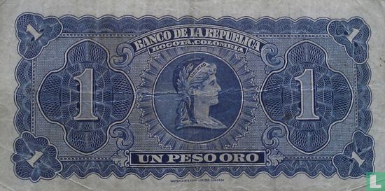 Colombia 1 Peso Oro 1953 - Afbeelding 2