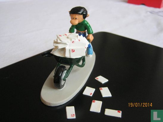 Gaston with mail wheelbarrow - Image 1