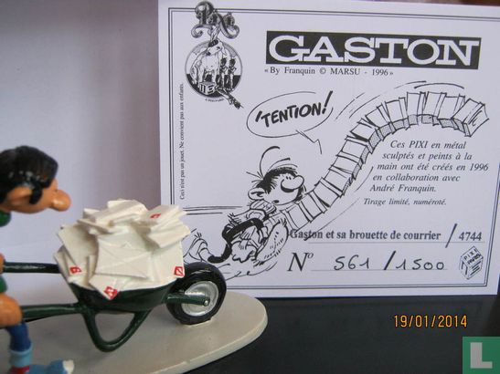 Gaston with mail wheelbarrow - Image 3