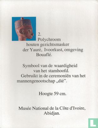 Polychroom houten gezichtsmasker der Yauré - Afbeelding 2