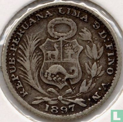 Pérou 1 dinero 1897 (VN) - Image 1