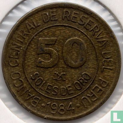 Peru 50 soles de oro 1984 "150th anniversary Birth of Admiral Grau" - Image 1