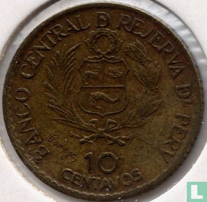 Peru 10 centavos 1965 "400th anniversary Foundation of La Casa de Moneda" - Afbeelding 2