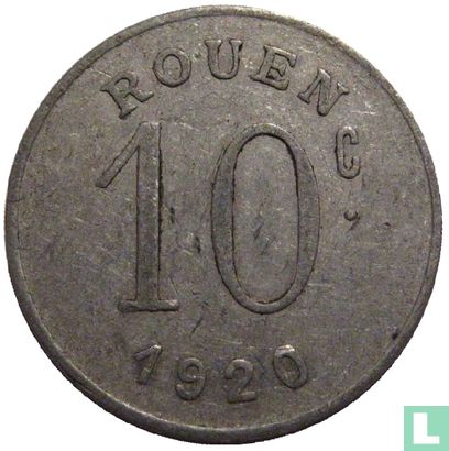 Rouen 10 centimes 1920 - Afbeelding 1