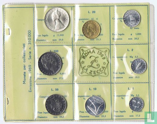Italy mint set 1969 - Image 1