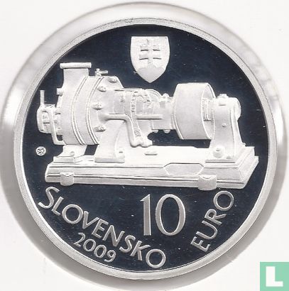 Slowakije 10 euro 2009 (PROOF) "150th anniversary of the birth of Aurel Stodola"  - Afbeelding 1