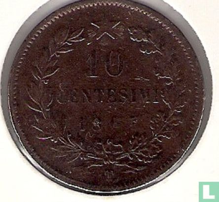 Italie 10 centesimi 1867 (T) - Image 1