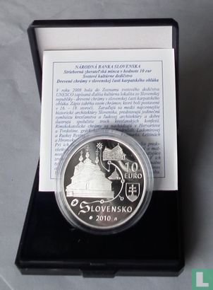 Slovakia 10 euro 2010 (PROOF) "Wooden Churches of the Slovak Part of the Carpathian Mountain Area" - Image 3