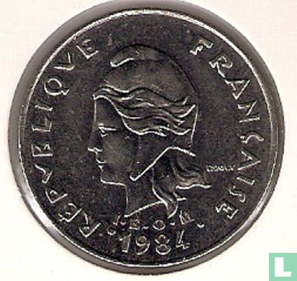 Polynésie française 20 francs 1984 - Image 1