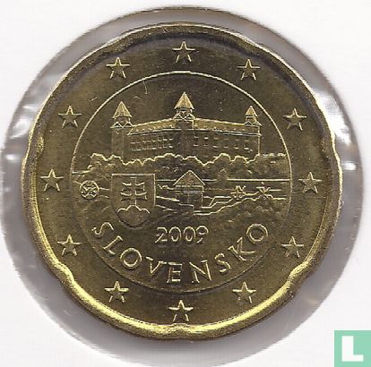 Slowakije 20 cent 2009  - Afbeelding 1