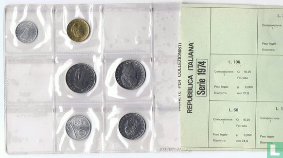 Italy mint set 1974 - Image 2