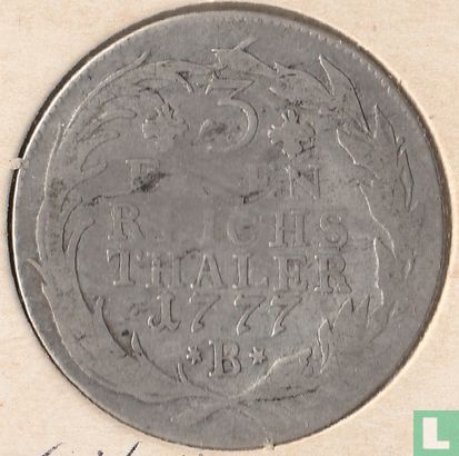 Pruisen 1/3 thaler 1777 - Afbeelding 1